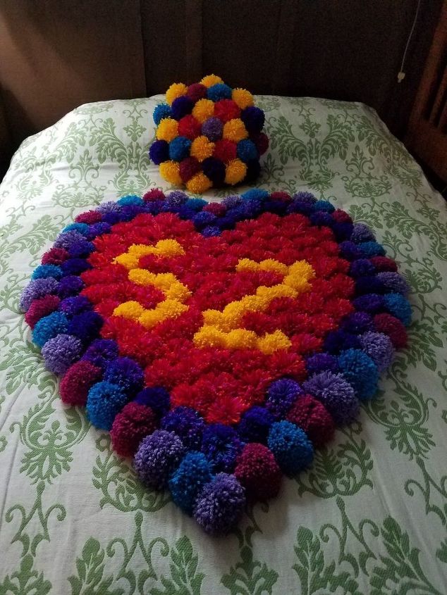 A New Take On A Pompom Rug Hometalk A New Take On A Pompom Rug Hometalk