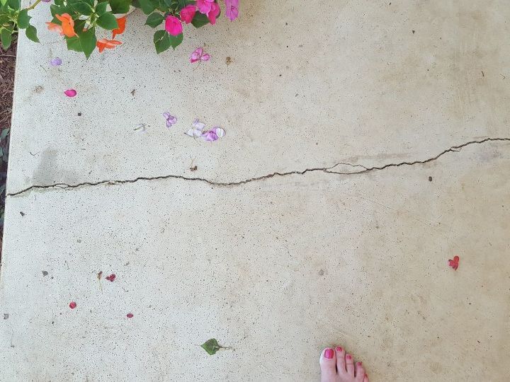 q my 40 yr old front porch has a crack