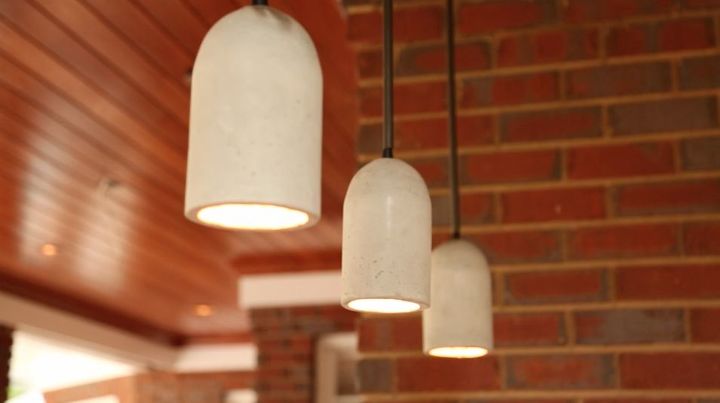 s upgrade your backyard with these 30 clever ideas, Create indoor outdoor concrete pendant lights