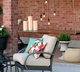 s upgrade your backyard with these 30 clever ideas, Add a stylish hanging table to your backyard