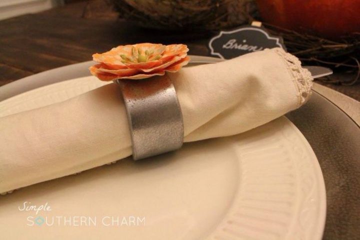 s why everyone is grabbing pvc pipes for their home decor, They make perfect faux metal napkin rings