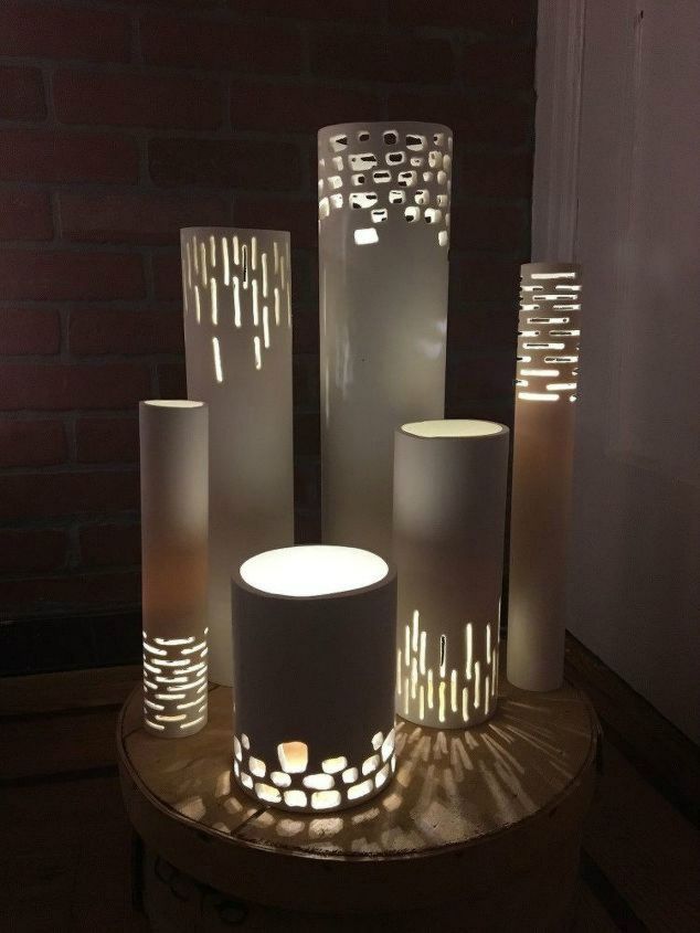s why everyone is grabbing pvc pipes for their home decor, They can turn into beautiful modern lamps