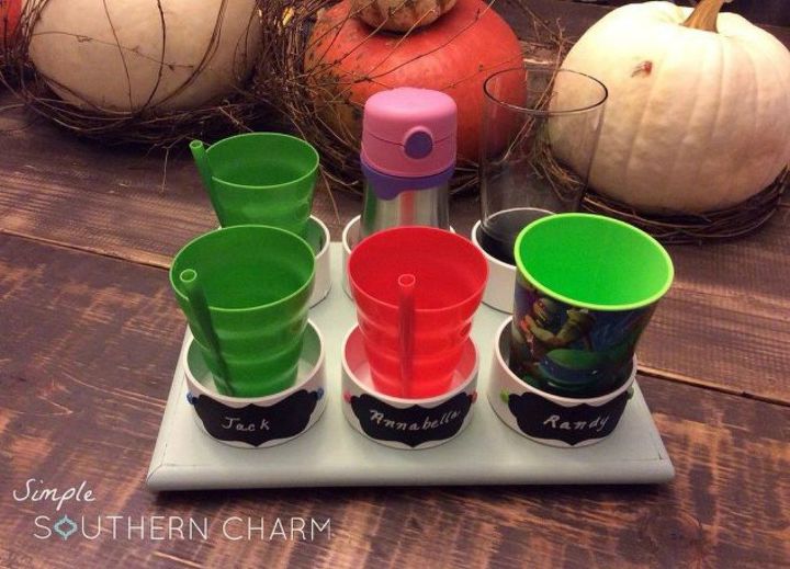 s why everyone is grabbing pvc pipes for their home decor, They make awesome kiddy cup caddies