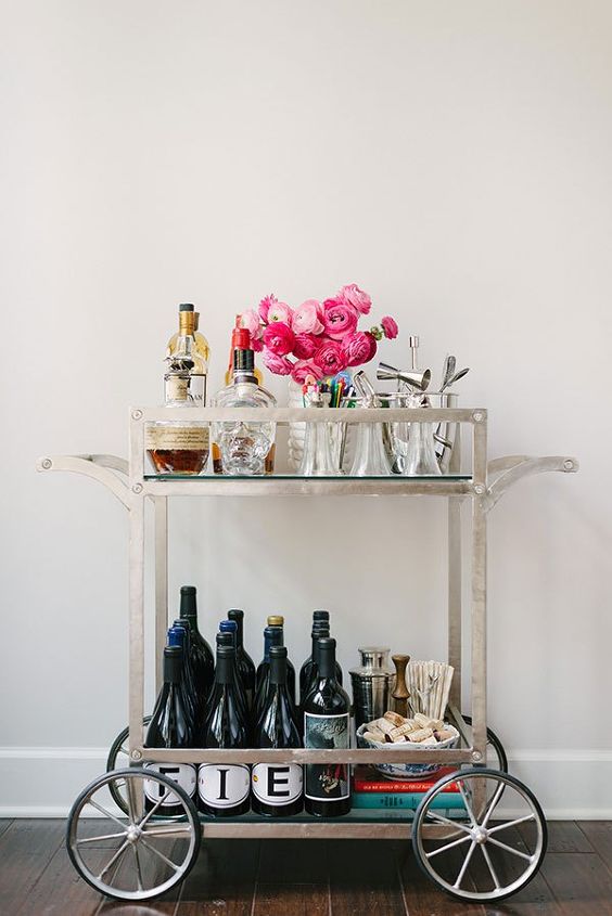 s here s how you can diy the hottest home decor trends of 2018, Makeover And Style A Bar Cart