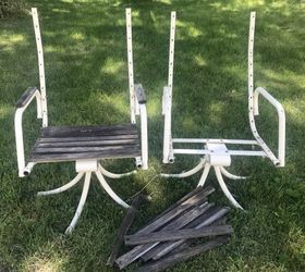 refinishing wooden slat patio chairs
