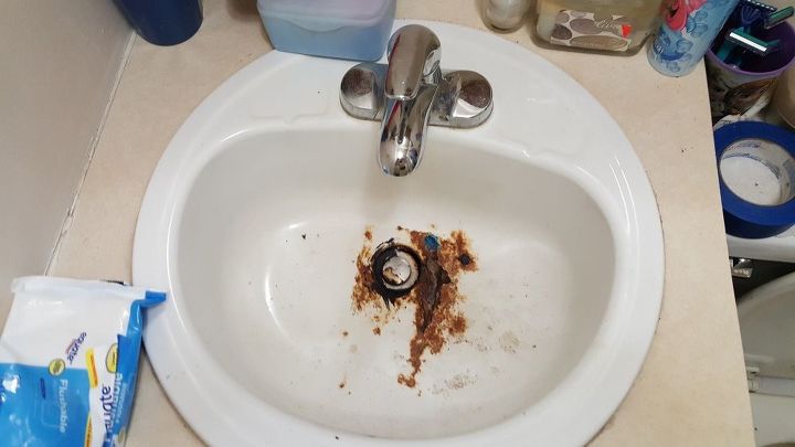 q can t afford a new sink and cabinet any diy ideas on how to fix this