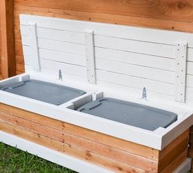 diy outdoor storage bench with hidden storage containers
