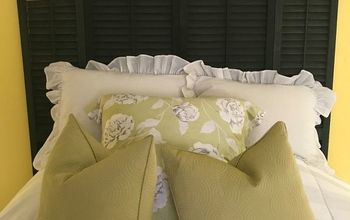 Cabecero de cama a partir de persianas viejas