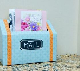 s 15 ways to recycle and create more storage at the same time, Turn a tissue box into an indoor mail station