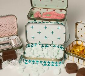 s 15 ways to recycle and create more storage at the same time, Use Altoid tins as darling gift tins