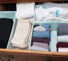 s 15 ways to recycle and create more storage at the same time, Keep your socks organized with shoe boxes