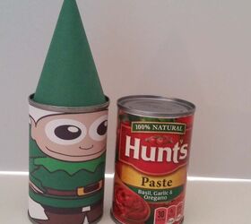 s 15 things to do with scrap material, Tin Can Christmas Nesting Dolls