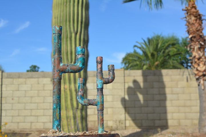s 15 things to do with scrap material, Easy Patina Copper Cactus