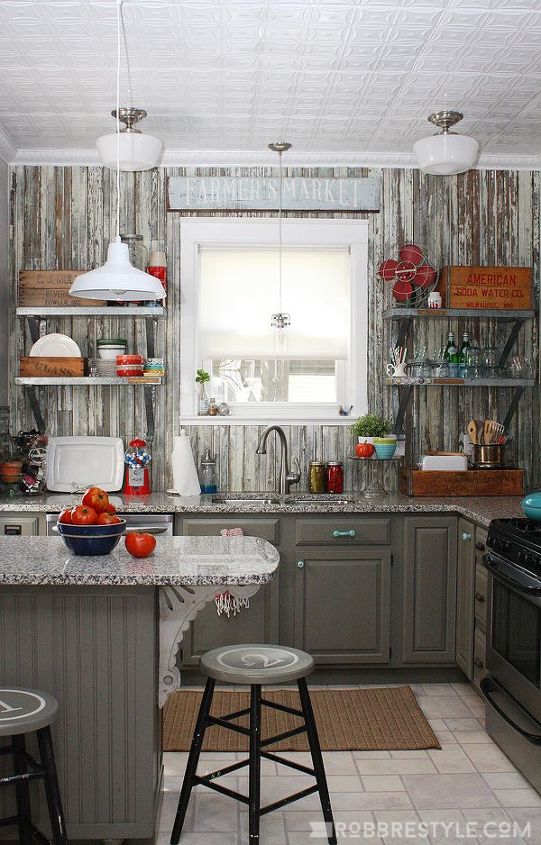 s make your kitchen beautiful with these inexpensive ideas, Go Full Out Vintage Farmhouse