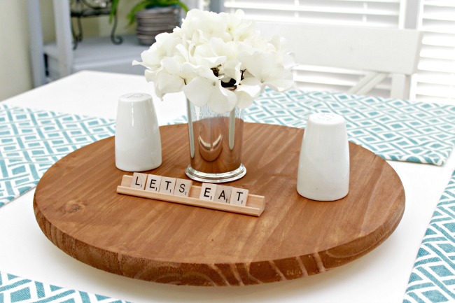 s make your kitchen beautiful with these inexpensive ideas, Make A Lazy Susan For Your Table