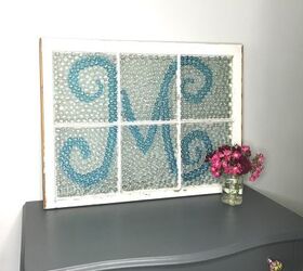 15 amazing things you can make with dollar store gems, Make a monogrammed window