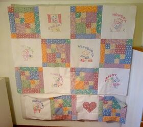 turn vintage dish towels into a family heirloom quilt