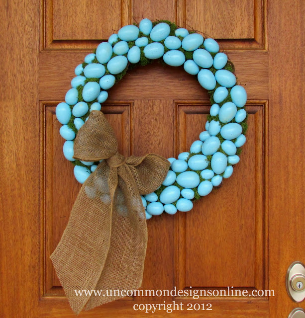 s 18 ideas to keep you from feeling blue, Faux Robin s Egg Blue Wreath