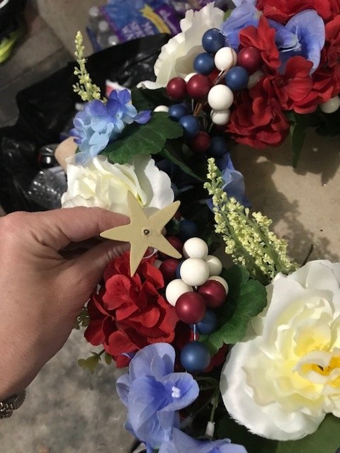 usa americana floral wreath