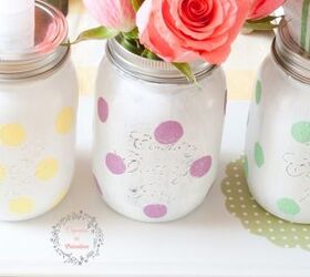s 21 ways to have more polka dots in your life, Bright and Cheery Mason Jars