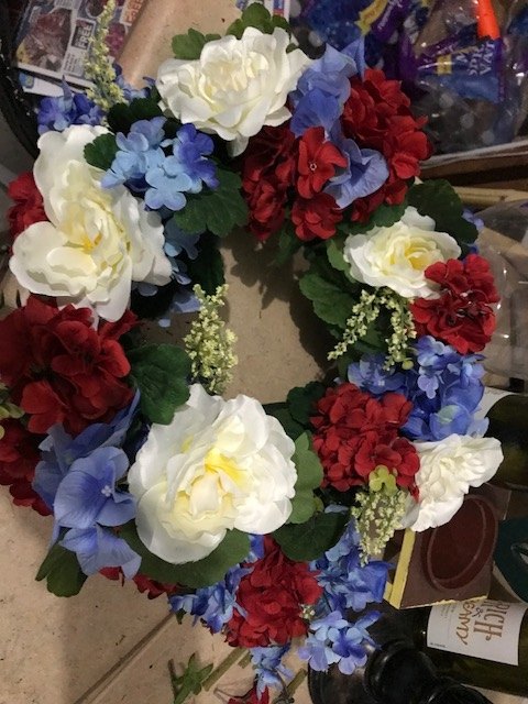 usa americana floral wreath