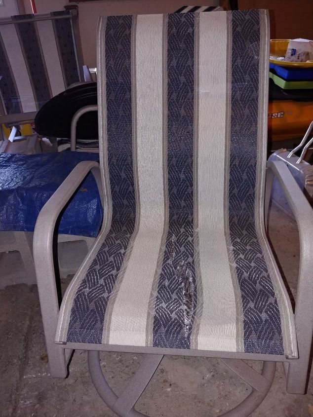 Is it possible to replace fabric that has ripped on patio chairs