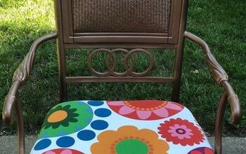 Cambio de imagen de una colorida silla de exterior