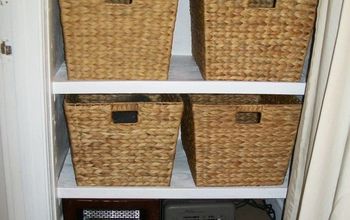 Old Heater Closet Turned Into a Linen, and Catch All Closet.
