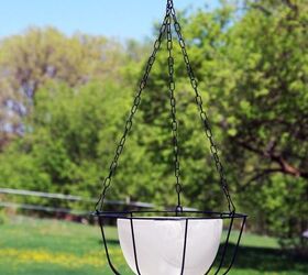 hanging solar light using glass bowl shades and dollar store items
