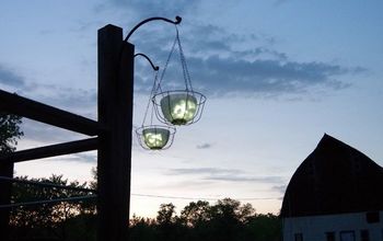 Hanging Solar Light Using Glass Bowl Shades and Dollar Store Items
