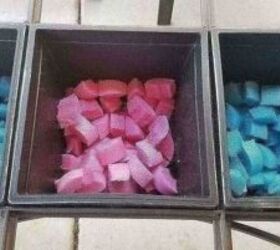 Cut up 3 pool noodles for this awesome patio table upgrade