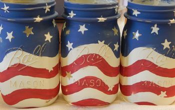 Patriotic Mason Jar Candle Holders