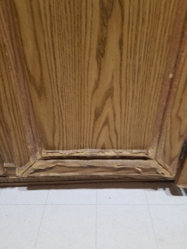 My Cabinets Are Pressed Wood Can They Be Repaired Hometalk