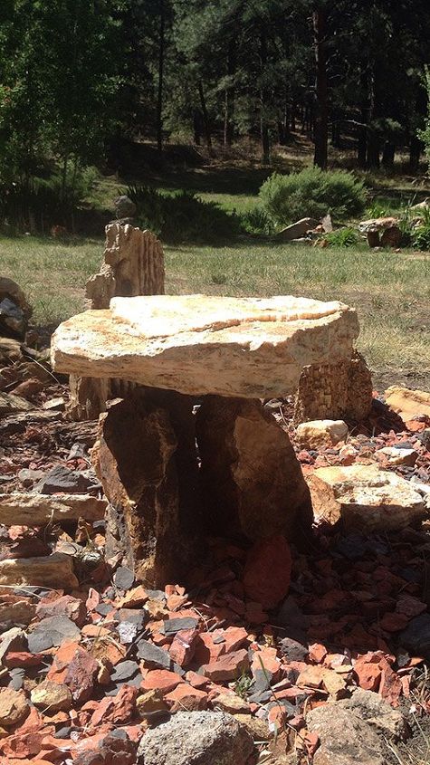 rock log furniture evolution far beyond flintstone decor