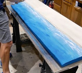 epoxy resin ocean table, Paint Ocean Table Bottom