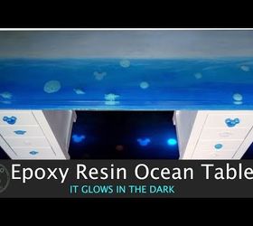 Epoxy Resin Ocean Table That GLOWS in the Dark