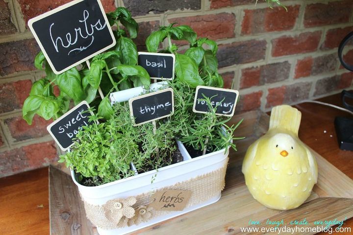 s 15 diy kitchen ideas that will come in handy, Utensil Caddy Herb Garden