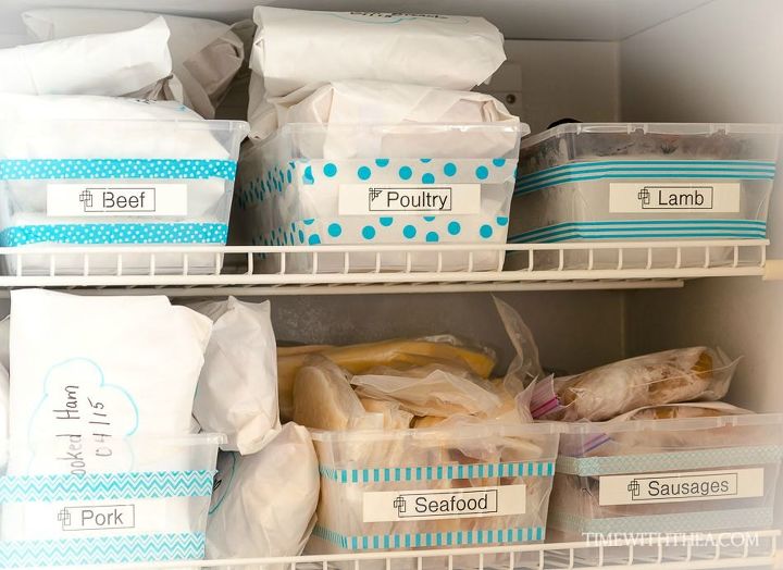 s 15 diy kitchen ideas that will come in handy, Labelled Freezer Containers