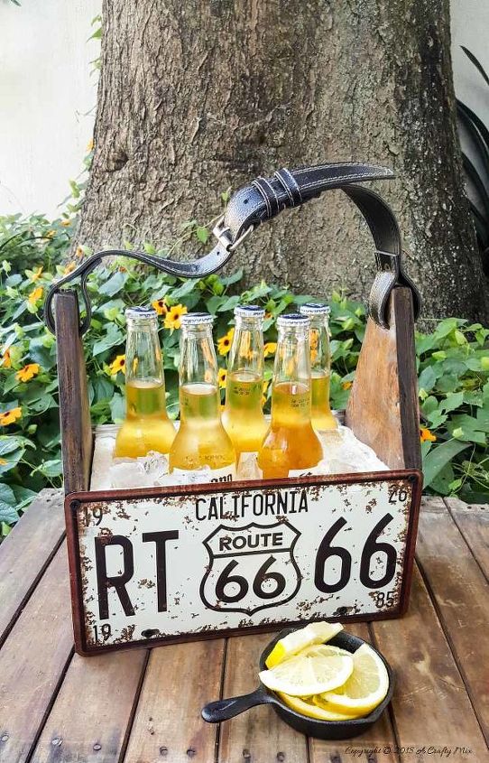 summertime and the living is easy repurposed license plate caddy