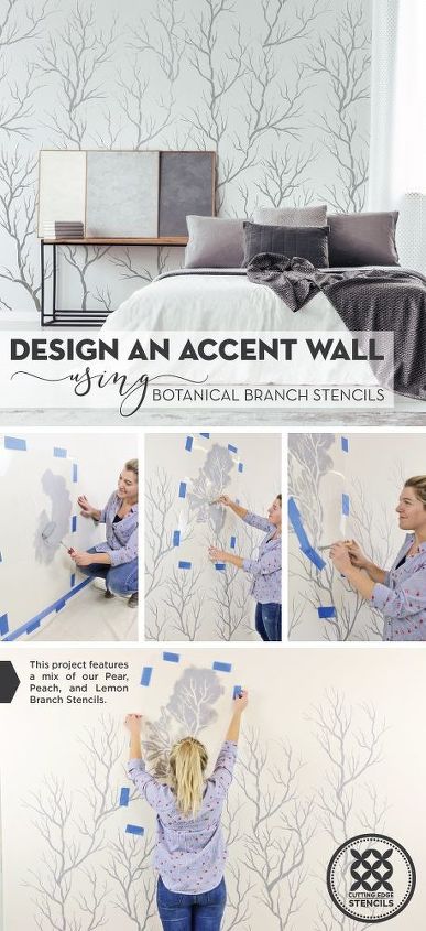 projete uma parede de destaque com modelos de filiais botnicos