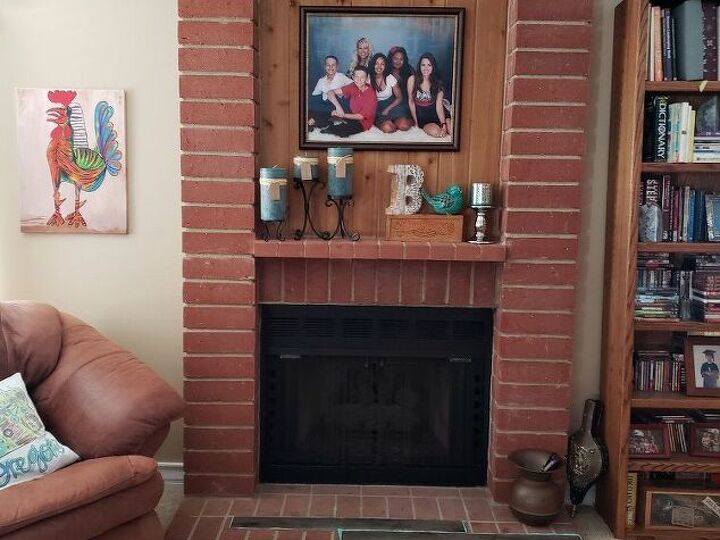 q i m looking for a budget friendly way to update this fireplace