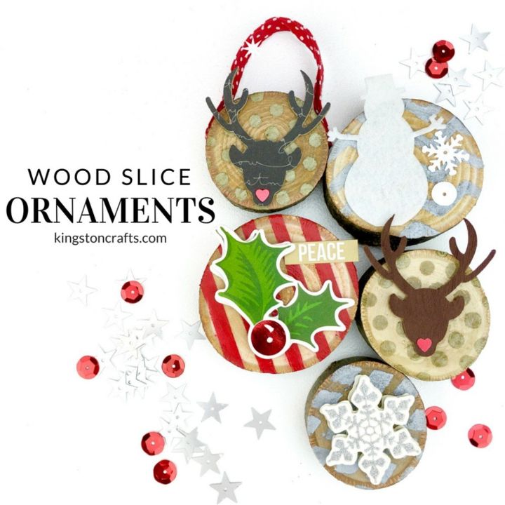 wood slice christmas ornaments