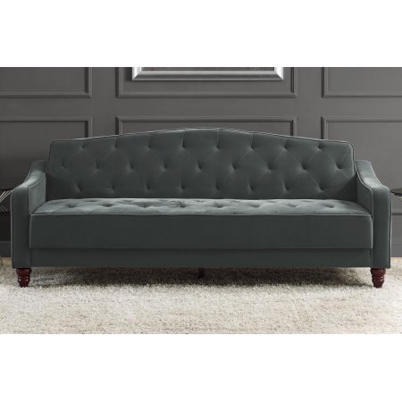 q will a leather grey couch and a suede grey futon mesh well