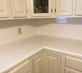 how to paint tile countertops in three easy steps, Close up of painted countertop