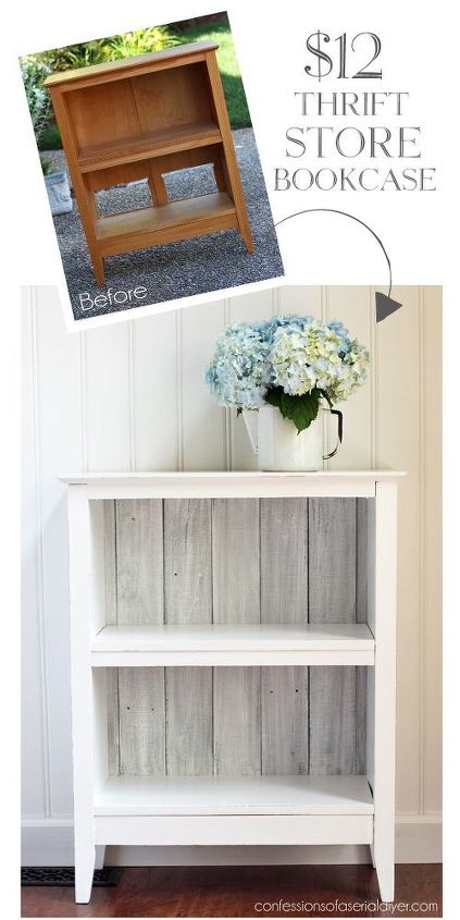 s instantly upgrade your living space with these amazing diy ideas, Update and old bookcase with reclaimed wood