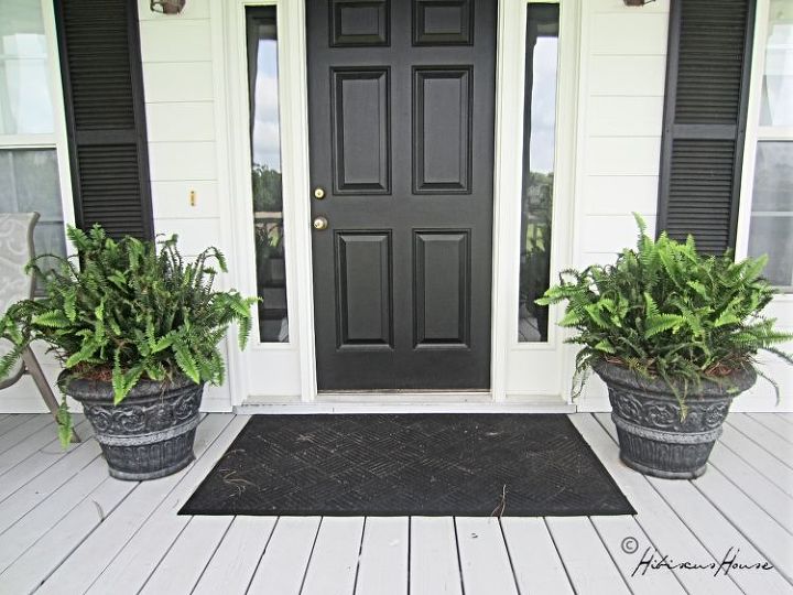 s instantly upgrade your living space with these amazing diy ideas, Add symmetrical ferns on your front porch