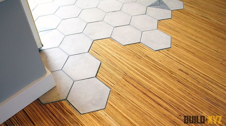 s instantly upgrade your living space with these amazing diy ideas, Tile your floor entrance with hexagons