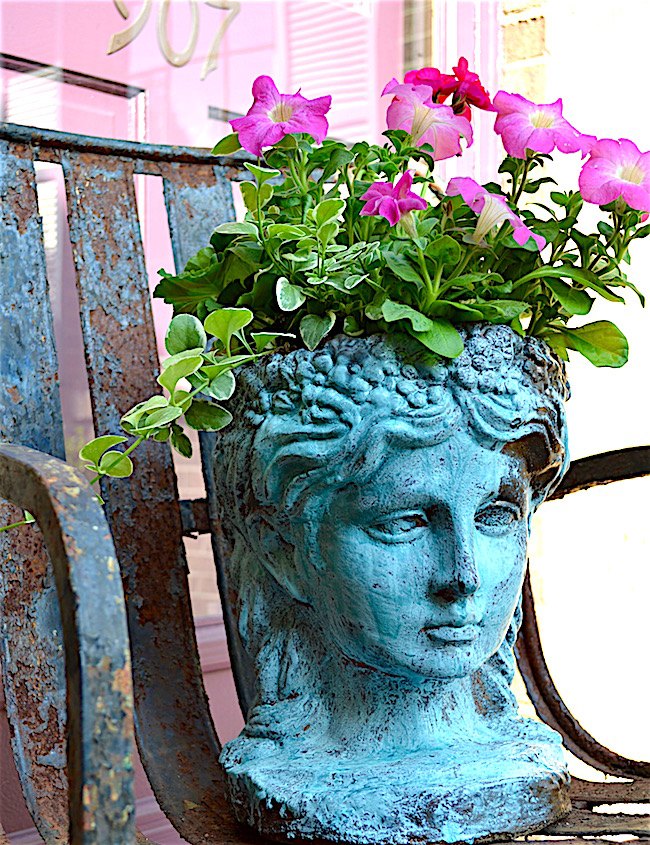 s 30 stunning ways to use metallic paint no experience necessary, Decorate A Garden Bust With Metal