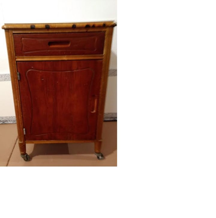 old hospital bedside table gets a makeover