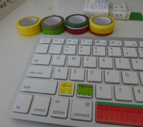 how to decorate your keyboard with washi tape